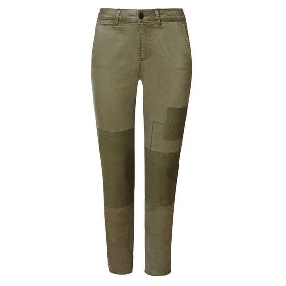 NYDJ SKINNY CHINO OLIVE GREEN SATEEN DENIM Sz 12 - Picture 3 of 10